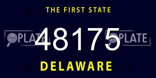 48175 Delaware License Plate