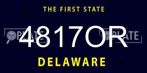 4817OR Delaware License Plate