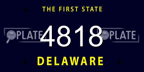 4818 Delaware License Plate