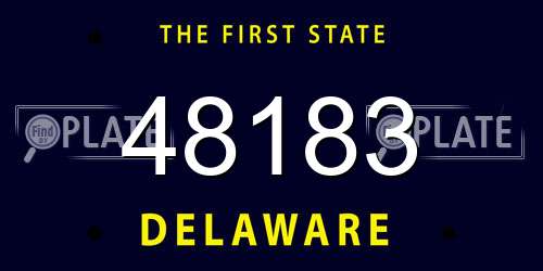 48183 Delaware License Plate