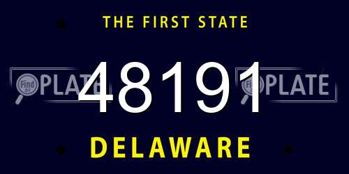48191 Delaware License Plate