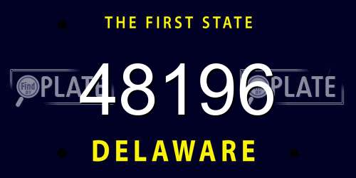 48196 Delaware License Plate