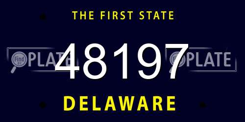 48197 Delaware License Plate