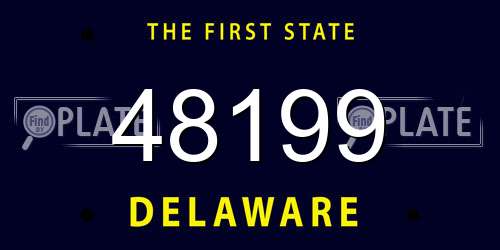 48199 Delaware License Plate