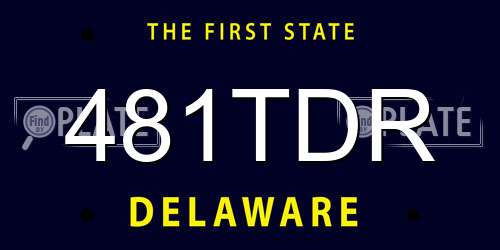 481TDR Delaware License Plate