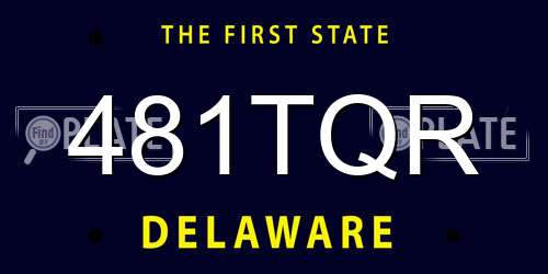 481TQR Delaware License Plate