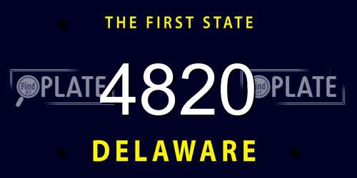 4820 Delaware License Plate