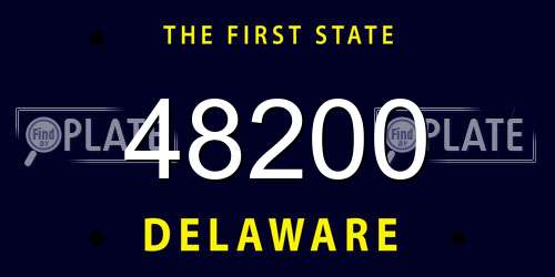 48200 Delaware License Plate
