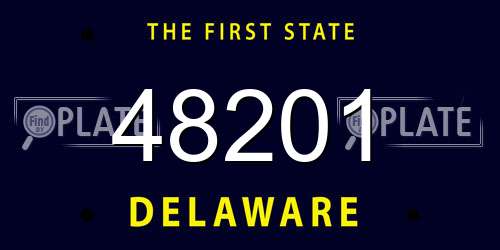 48201 Delaware License Plate