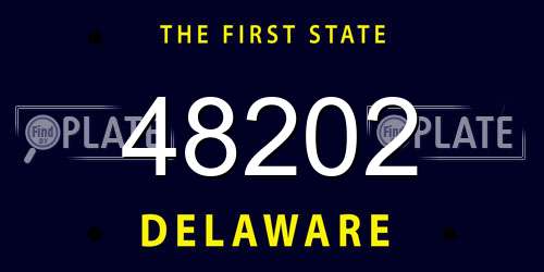48202 Delaware License Plate