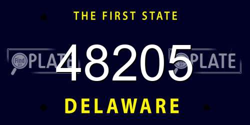 48205 Delaware License Plate
