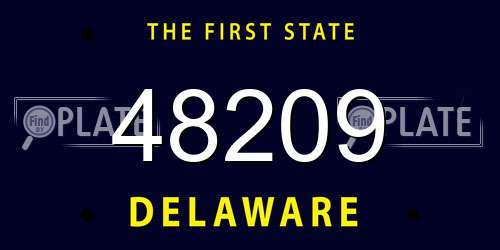 48209 Delaware License Plate