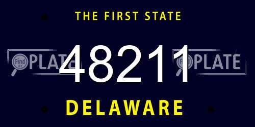 48211 Delaware License Plate