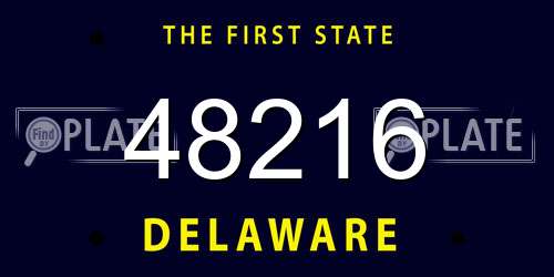 48216 Delaware License Plate