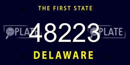 48223 Delaware License Plate