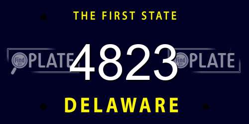 4823 Delaware License Plate