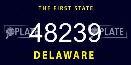 48239 Delaware License Plate