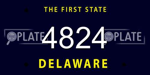 4824 Delaware License Plate