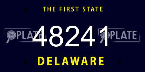 48241 Delaware License Plate