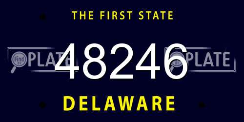 48246 Delaware License Plate