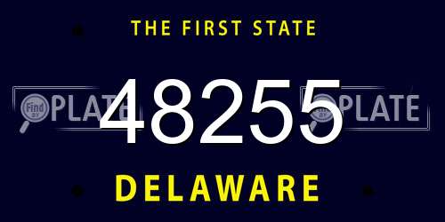 48255 Delaware License Plate