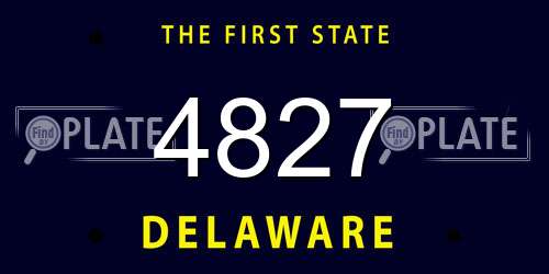 4827 Delaware License Plate