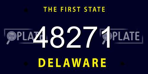 48271 Delaware License Plate