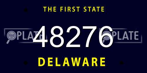 48276 Delaware License Plate
