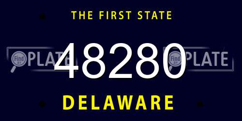 48280 Delaware License Plate