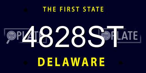 4828ST Delaware License Plate