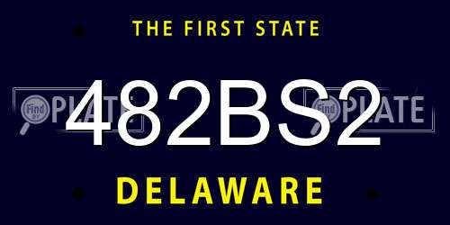 482BS2 Delaware License Plate