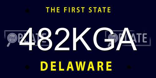 482KGA Delaware License Plate