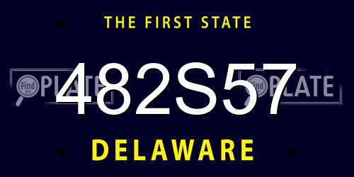 482S57 Delaware License Plate