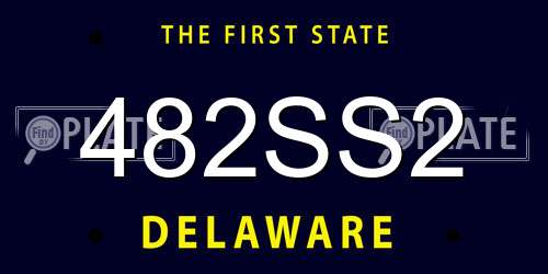 482SS2 Delaware License Plate