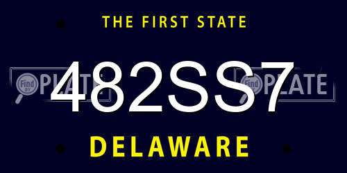 482SS7 Delaware License Plate