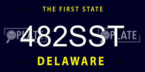 482SST Delaware License Plate