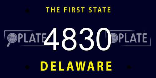 4830 Delaware License Plate