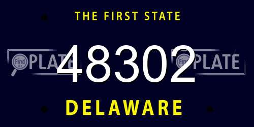 48302 Delaware License Plate