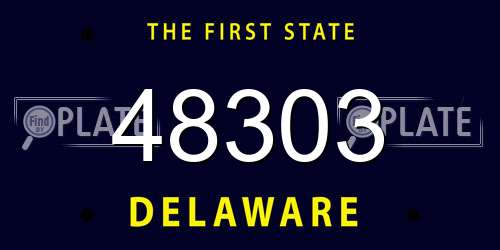 48303 Delaware License Plate