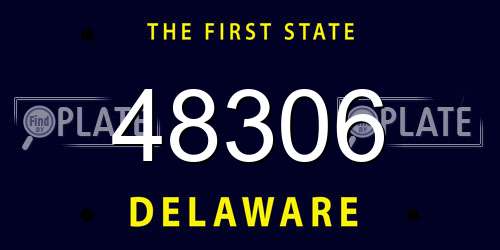 48306 Delaware License Plate