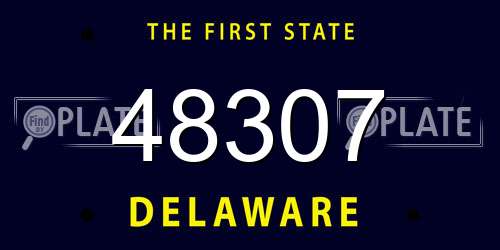 48307 Delaware License Plate