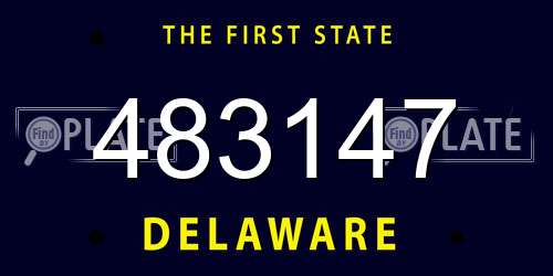 483147 Delaware License Plate