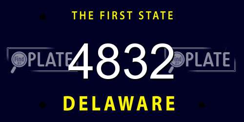 4832 Delaware License Plate