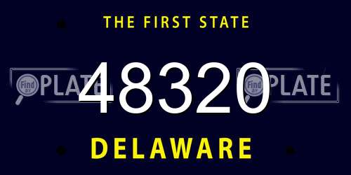 48320 Delaware License Plate