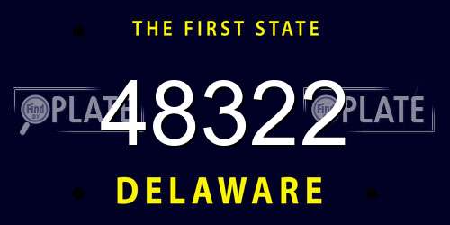 48322 Delaware License Plate