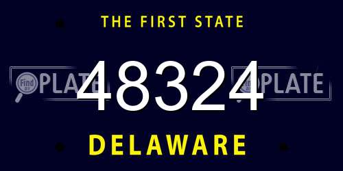 48324 Delaware License Plate