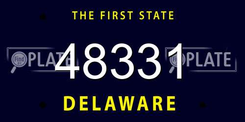 48331 Delaware License Plate