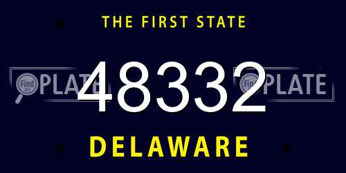 48332 Delaware License Plate