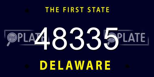 48335 Delaware License Plate