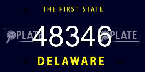 48346 Delaware License Plate